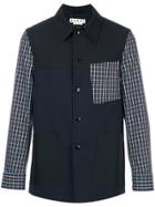 Marni Checkered Detail Jacket - Blue