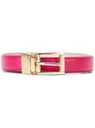 Dolce & Gabbana Classic Belt, Women's, Size: 85, Pink/purple, Calf Leather