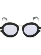 Karen Walker Round Frame Sunglasses - Black