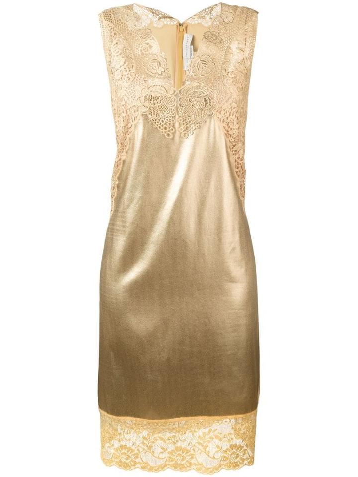 Stella Mccartney Lace Insert Shift Dress - Yellow
