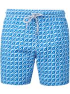 Capricode - Printed Swim Shorts - Men - Nylon - Xl, Blue, Nylon