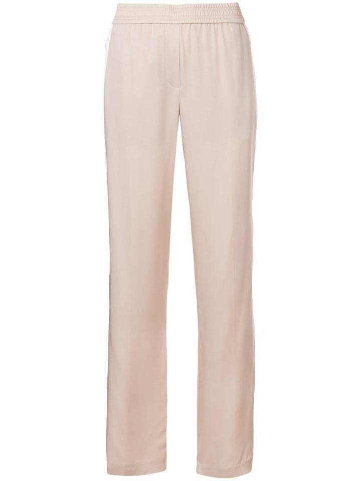 Theory Side Stripe Straight Trousers - Neutrals