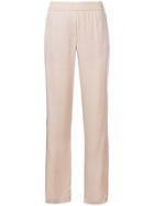 Theory Side Stripe Straight Trousers - Neutrals