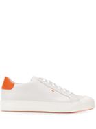 Santoni Contrast Counter Sneakers - White