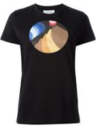 Courrèges Circle Print T-shirt, Women's, Size: 3, Black, Cotton