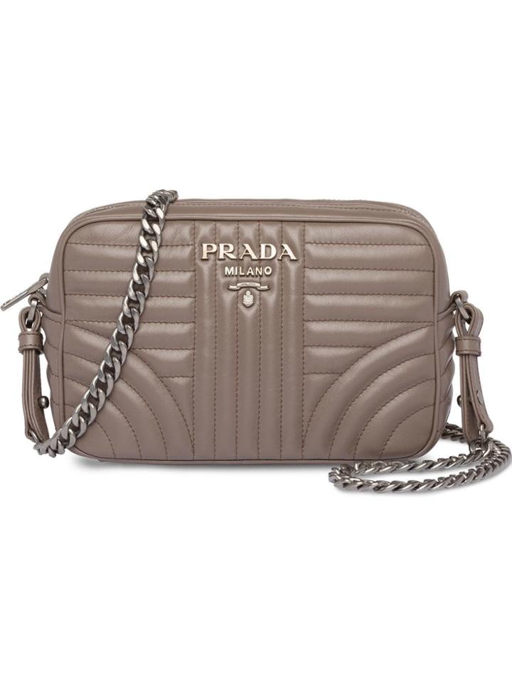 Prada Diagramme Cross-body Bag - Brown