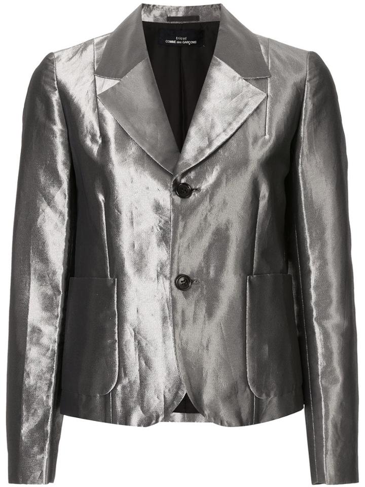 Comme Des Garçons Pre-owned High Shine Blazer - Silver