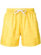 Gcds Logo Print Swim Shorts - Yellow & Orange