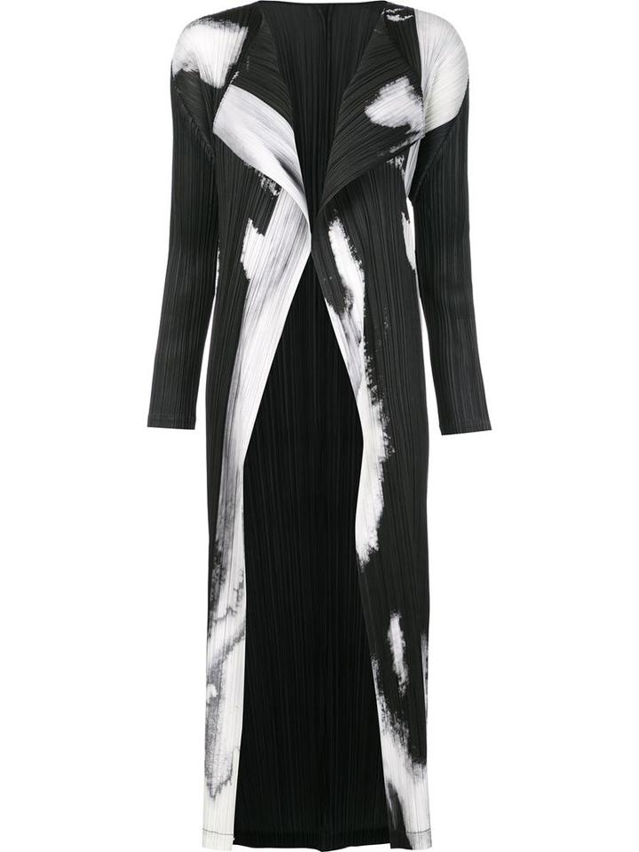 Pleats Please By Issey Miyake 'tenmoku' Coat, Women's, Size: 4, Black, Polyester