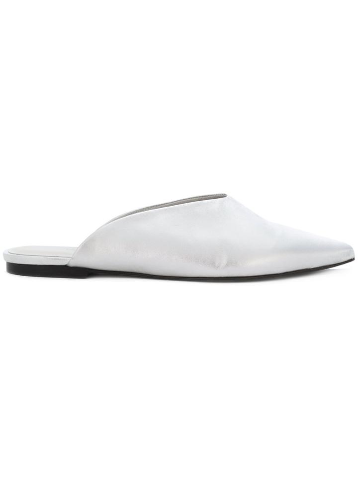 Kennel & Schmenger Pointed Toe Slippers - Metallic