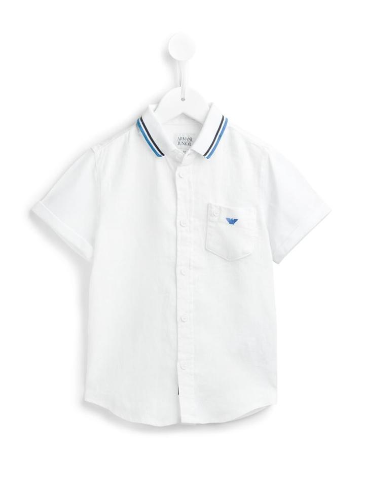 Armani Junior Striped Collar Shirt