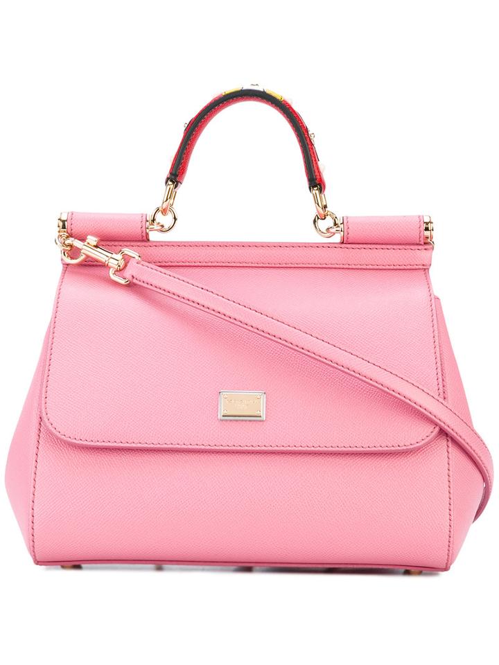 Small Sicily Tote - Women - Leather - One Size, Pink/purple, Leather, Dolce & Gabbana