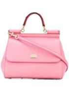 Small Sicily Tote - Women - Leather - One Size, Pink/purple, Leather, Dolce & Gabbana