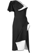 Maticevski Aquatic Check Asymmetric Dress - Black