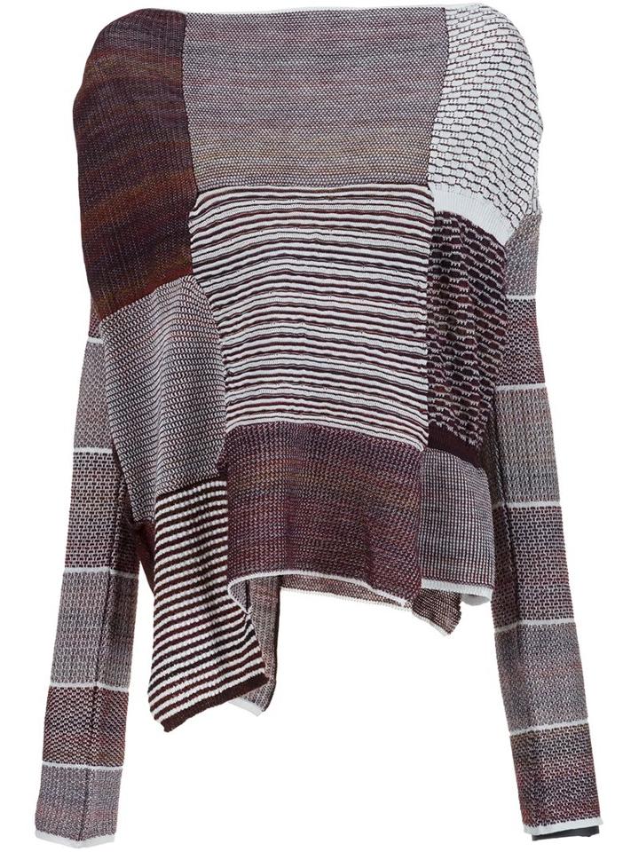 Vivienne Westwood Multiple Pattern Knitted Blouse, Women's, Red, Cotton/acrylic/virgin Wool/polyimide