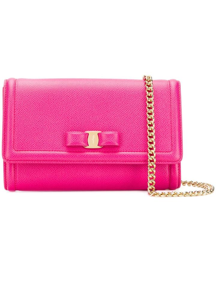 Salvatore Ferragamo Vara Bow Clutch - Pink