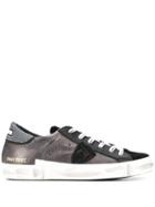 Philippe Model Logo Crest Low Top Sneakers - Black