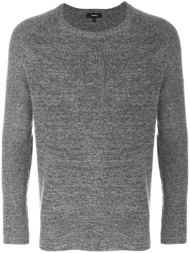 Theory Ribbed Raglan Sweater - Grey