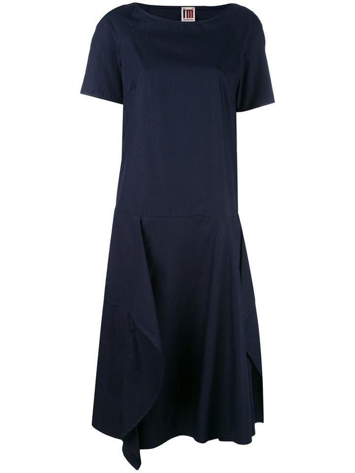 I'm Isola Marras - Draped Shift Dress - Women - Cotton - 44, Blue, Cotton