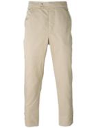 Moncler Gamme Bleu Buttoned Hem Trousers, Men's, Size: 3, Nude/neutrals, Cotton/cupro