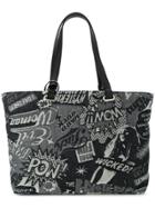 Hysteric Glamour Pop Art Print Shopper Tote - Black