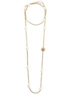 Chanel Vintage Double Long Necklace - White