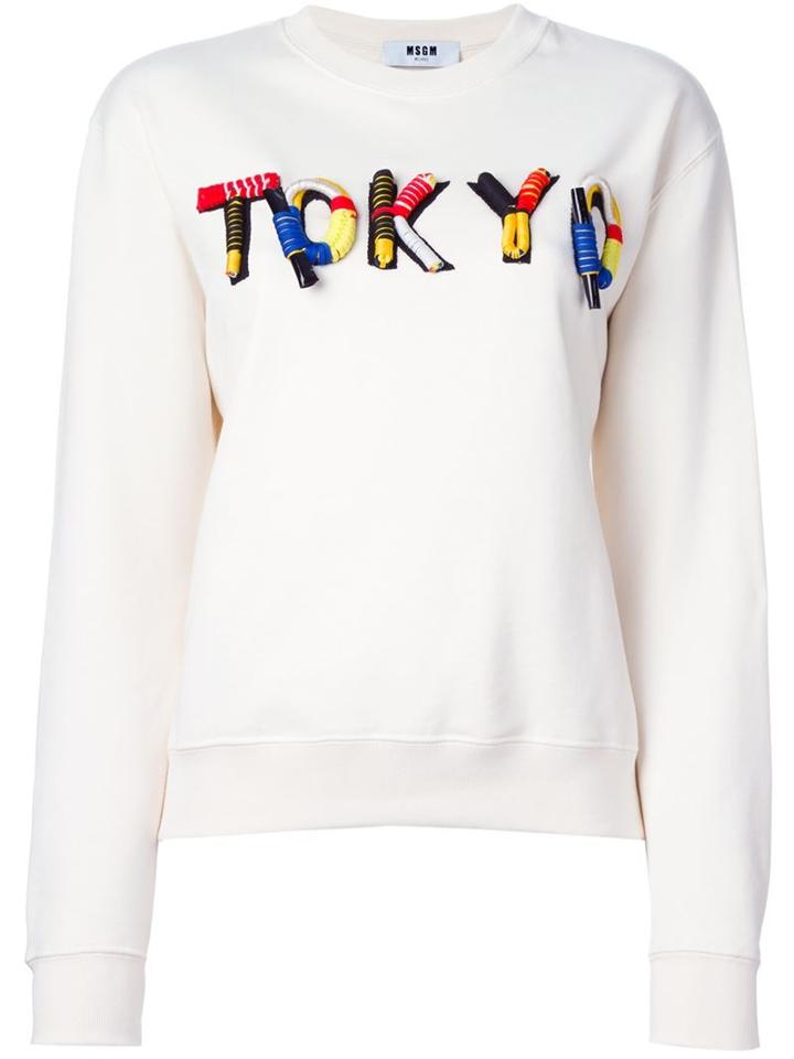 Msgm Tokyo Appliqué Sweatshirt