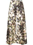 Adam Lippes Floral Print Cropped Trousers - Multicolour