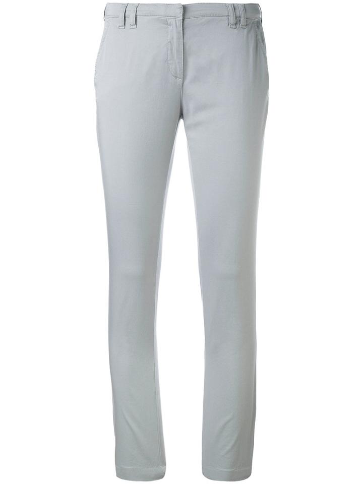 Eleventy - Super Skinny Cropped Trousers - Women - Cotton/spandex/elastane - 31, Grey, Cotton/spandex/elastane