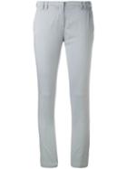 Eleventy - Super Skinny Cropped Trousers - Women - Cotton/spandex/elastane - 31, Grey, Cotton/spandex/elastane
