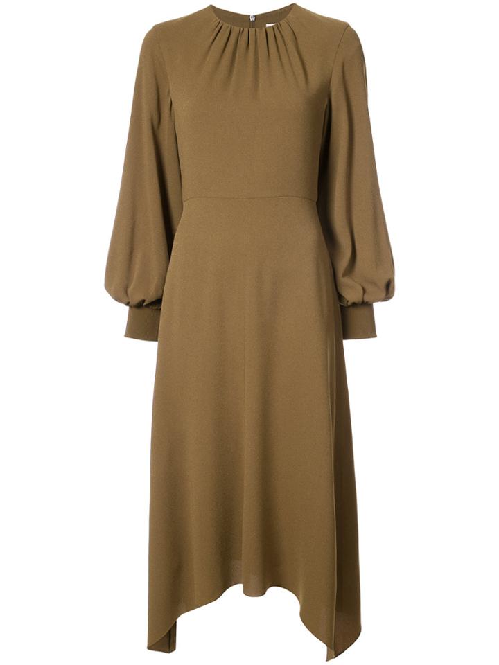 Tibi Asymmetric Hem Dress - Green