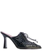 Sies Marjan Stella 90mm Croc-embossed Mules - Blue