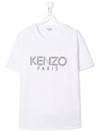 Kenzo Kids Teen Branded T-shirt - White