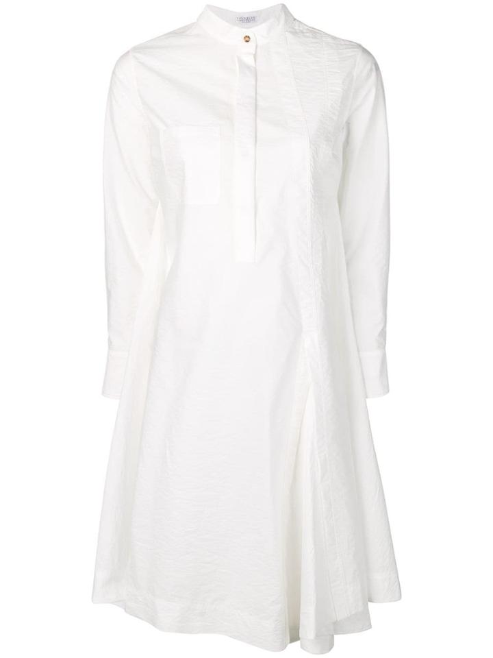 Brunello Cucinelli Asymmetric Shirt Dress - White