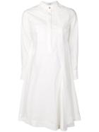 Brunello Cucinelli Asymmetric Shirt Dress - White