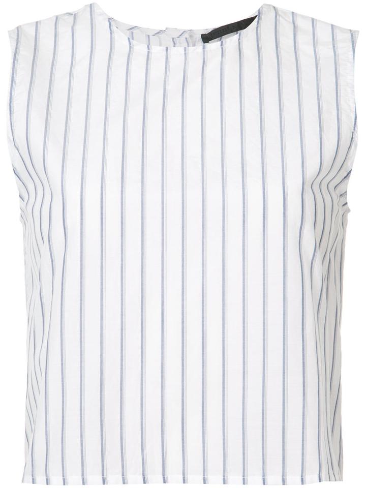 Jenni Kayne - Back Buttoned Striped Blouse - Women - Silk/cotton - S, White, Silk/cotton