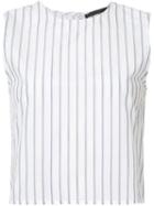 Jenni Kayne - Back Buttoned Striped Blouse - Women - Silk/cotton - S, White, Silk/cotton