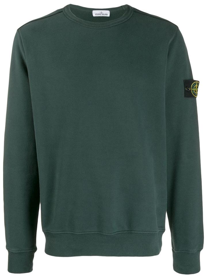 Stone Island Logo Long-sleeve Sweatshirt - Green
