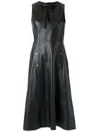 Talie Nk - Leather Midi Dress - Women - Leather - 40, Women's, Black, Leather