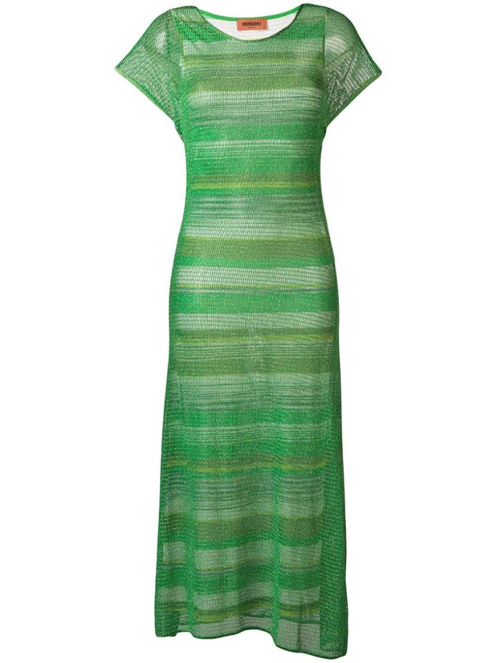 Missoni Striped Knit Dress - Green