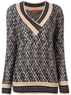 Missoni Patterned Pullover, Women's, Size: 46, Black, Wool/rayon/nylon