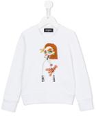Dsquared2 Kids Girl Print Sweatshirt, Size: 10 Yrs, White