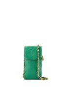 Chanel Pre-owned Cc Logo Shoulder Pouch Bag - Green