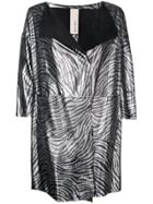 Giorgio Brato Metallic Zebra Print Coat - Silver