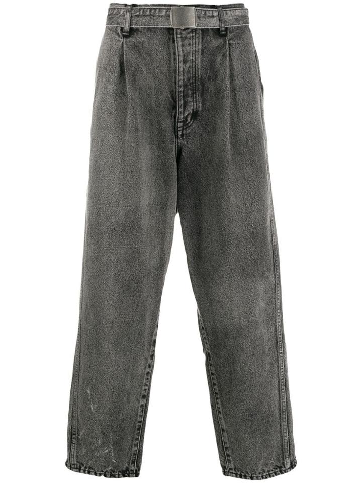 Doublet Faded Wash Jeans - Black