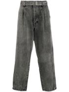 Doublet Faded Wash Jeans - Black