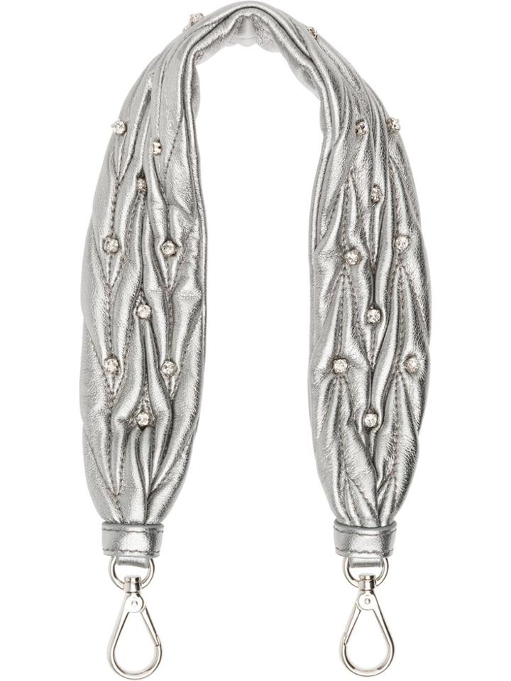 Miu Miu Matelassé Shoulder Strap - Metallic