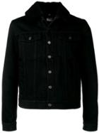 Saint Laurent Shearling Denim Jacket - Black