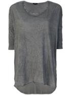 Unconditional High Low Hem Top - Grey