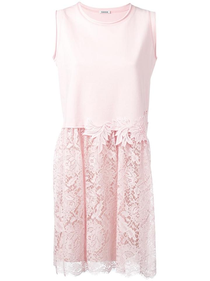 P.a.r.o.s.h. Lace Hem Dress, Women's, Size: Xs, Pink/purple, Polyester/cotton/spandex/elastane